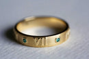 Jordan Rose Gold Wedding Ring, Roman Numerals Ring-Capucinne