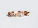 Round White Diamond in Bezel, Alternative Eternity Wedding Band