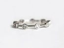 Round White Diamond in Bezel, Alternative Eternity Wedding Band