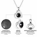 Pendentif photo coeur (je t'aime en 100 langues)