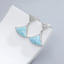 Boucle d'oreille argent et larimar