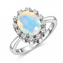 Bague opale bleu bijoux