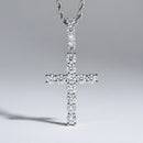 Pendentif croix en pierre de moissanite