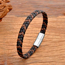 Bracelet cuir tressé