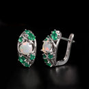 Boucle d'oreille opale argent