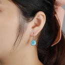 Boucles d'oreilles larimar argent