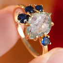 Bague pierre bleue claire