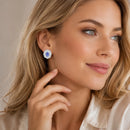 Boucle d'oreille argent tanzanite