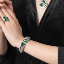 Bracelet vert émeraude  synthétique