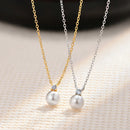 Collier perle blanche