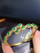 Bracelet argent emeraude