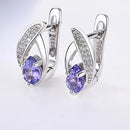 Boucles d'oreilles avec tanzanite