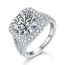 Bague argent moissanite