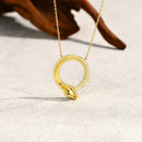 Collier serpent argent