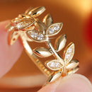 Bague femme feuille
