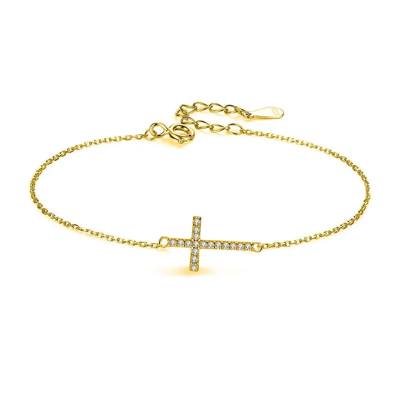 Bracelet croix en argent