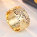 Bague large dorée