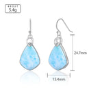 Larimar boucles d'oreilles 925