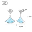 Boucle d'oreille argent et larimar