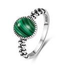 Bague argent malachite