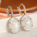 Boucles d'oreilles imitation opale