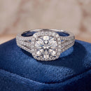 Bague argent moissanite