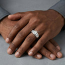 Bague moissanite homme