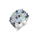 Bague avec opale noire