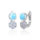 Boucle d'oreille larimar véritable