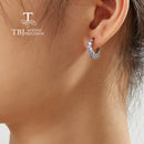 Boucles d'oreilles en tanzanite et argent