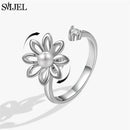 Bague marguerite argent