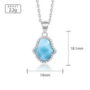 Collier en larimar et argent femme
