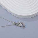 Pendentif lune larimar