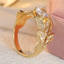 Bague de promesse dorée
