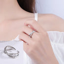 Bague argent croisé