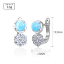 Boucle d'oreille larimar véritable