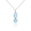 Pendentif ovale larimar