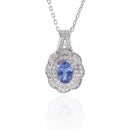 Pendentif tanzanite argent