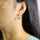 Boucle d'oreille tanzanite perle