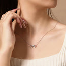 Collier noeud papillon argent
