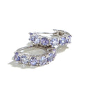 Boucles d'oreilles en tanzanite et argent