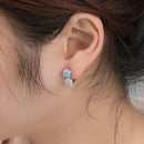 Boucle d'oreille larimar véritable