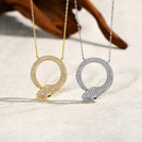 Collier serpent argent