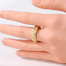 Bague acier doré femme