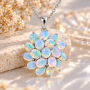 Collier argent et pendentif opale
