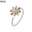 Bague marguerite argent