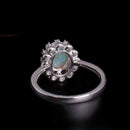 Bague opale bleu bijoux