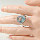 Bague avec pierre bleu