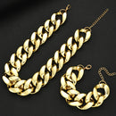 Collier doré grosse maille