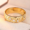 Bague acier doré femme